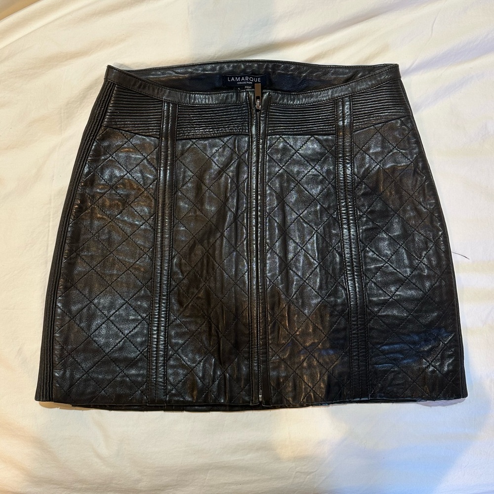 LAMARQUE Leather Mini skirt Size 2